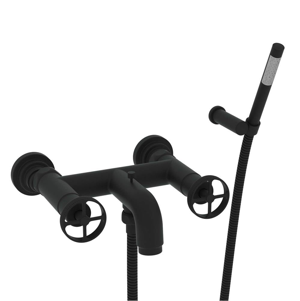 ROHL A3302IWMB Campo Exposed Wall Mount Tub Filler In Matte Black