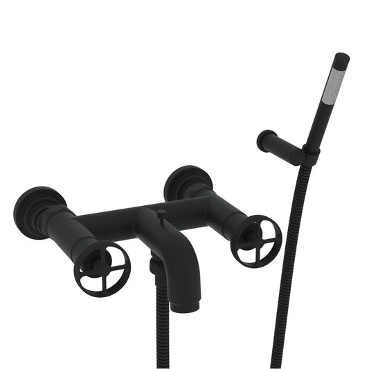 ROHL A3302IWMB Campo Exposed Wall Mount Tub Filler In Matte Black