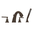 ROHL A1264LMTCB Lombardia 4-Hole Deck Mount Tub Filler In Tuscan Brass