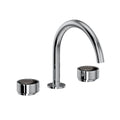 ROHL EC08D3IWPCN Eclissi Widespread Lavatory Faucet With C-Spout In Polished Chrome/Satin Nickel
