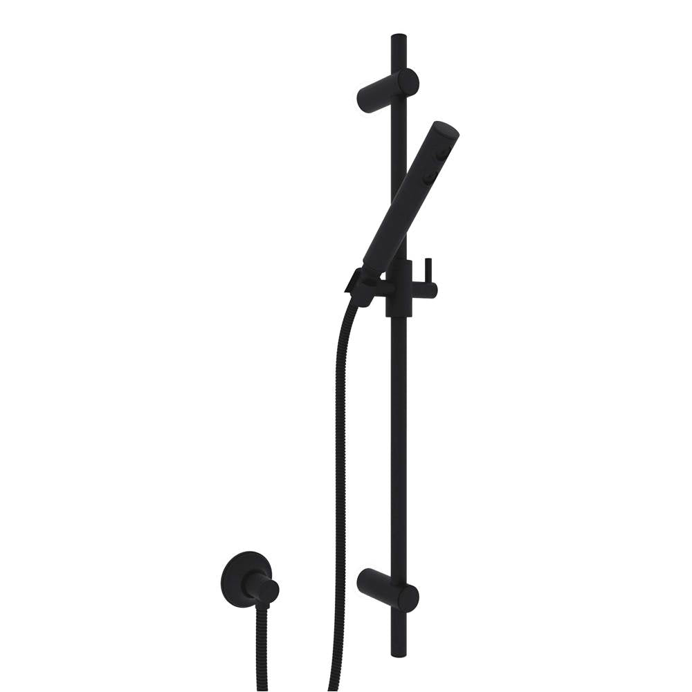 ROHL 1600MB Handshower Set With 30" Slide Bar and Single Function Handshower In Matte Black