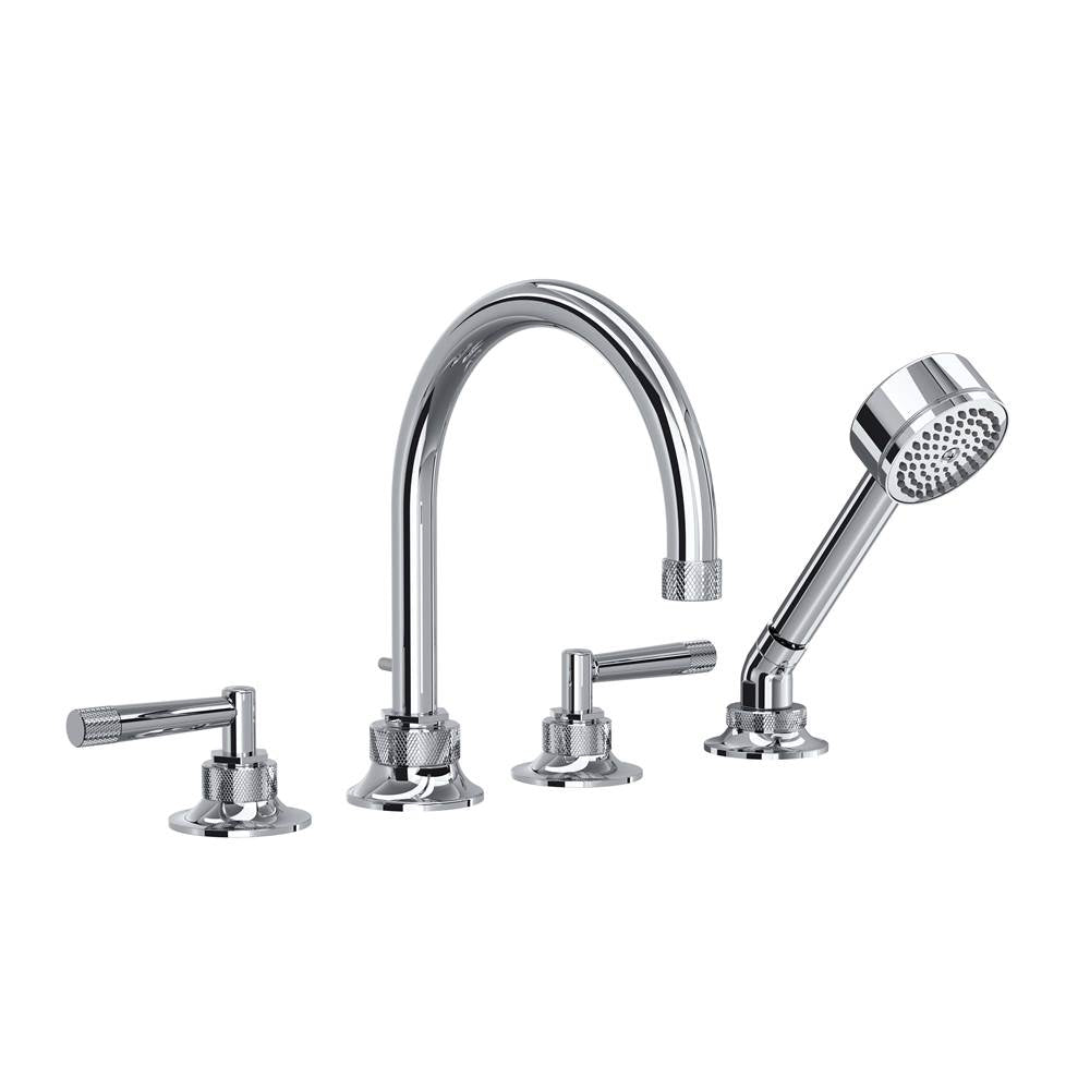 ROHL MB06D4LMAPC Graceline 4-Hole Deck Mount Tub Filler In Polished Chrome