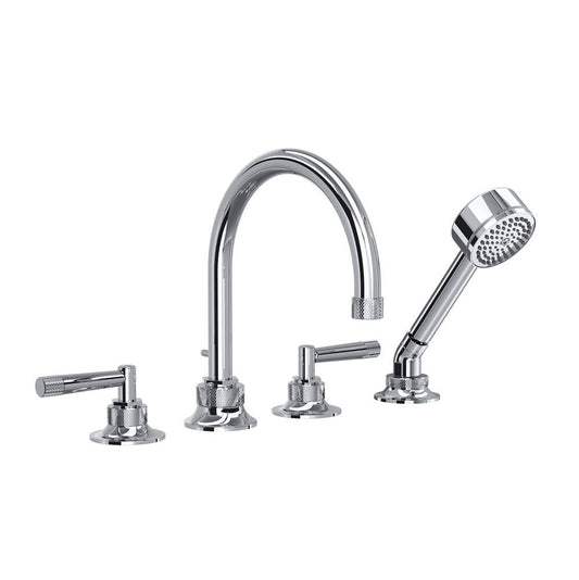 ROHL MB06D4LMAPC Graceline 4-Hole Deck Mount Tub Filler In Polished Chrome