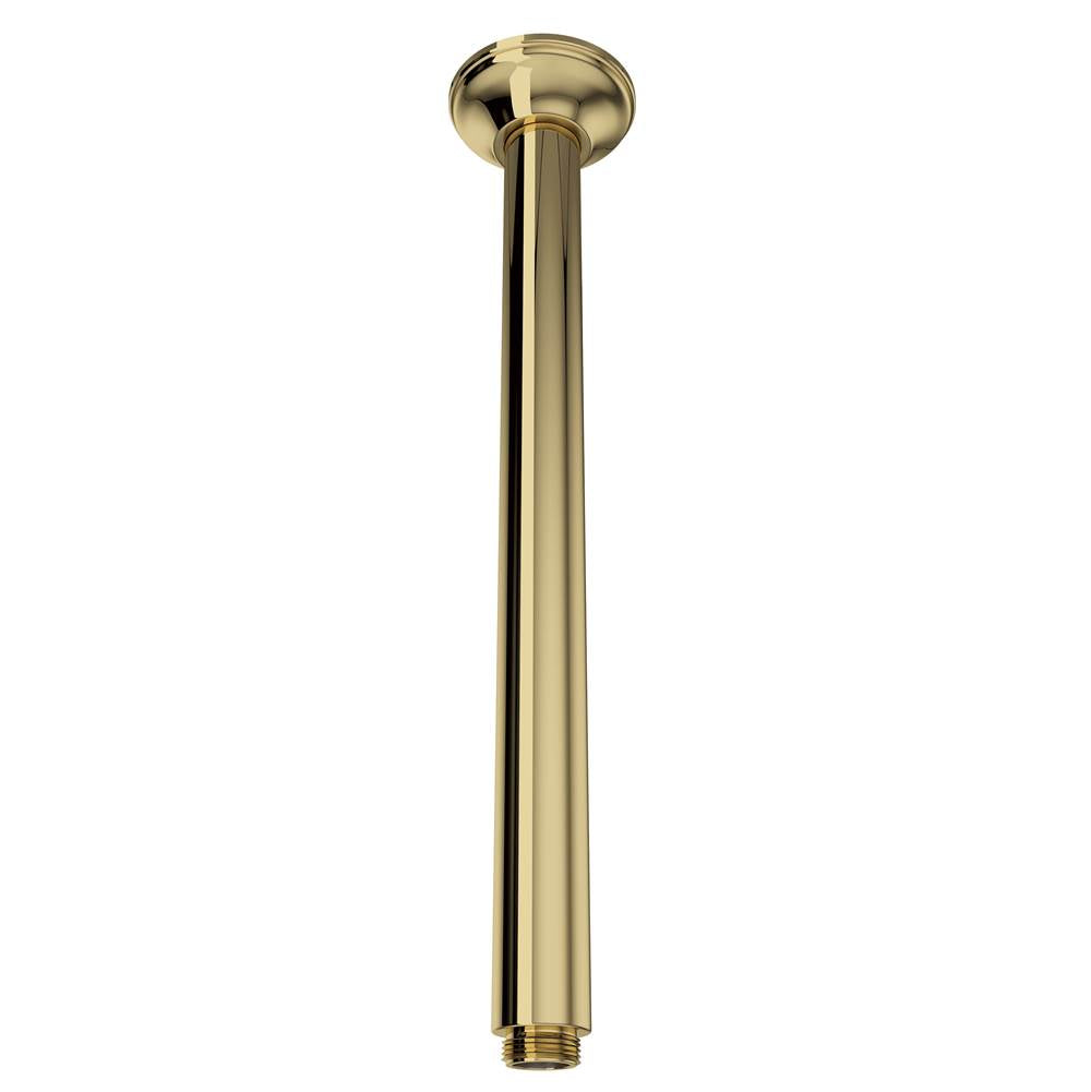 ROHL 1505/12ULB 13" Ceiling Mount Shower Arm In Unlacquered Brass