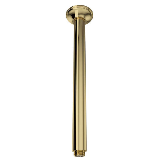 ROHL 1505/12ULB 13" Ceiling Mount Shower Arm In Unlacquered Brass