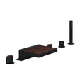 ROHL MI05D5SDMB Miscelo 5-Hole Deck Mount Tub Filler In Matte Black