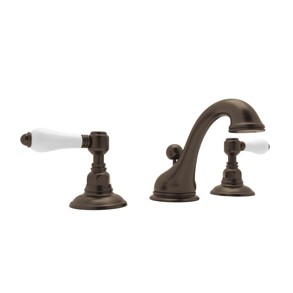 ROHL A1408LPTCB-2 Viaggio Widespread Lavatory Faucet With Low Spout In Tuscan Brass