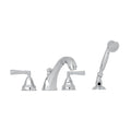 ROHL A1904LMAPC Palladian 4-Hole Deck Mount Tub Filler In Polished Chrome