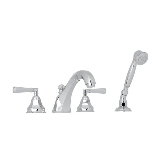 ROHL A1904LMAPC Palladian 4-Hole Deck Mount Tub Filler In Polished Chrome