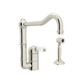 ROHL A3608LPWSPN-2 Acqui Kitchen Faucet With Side Spray In Polished Nickel