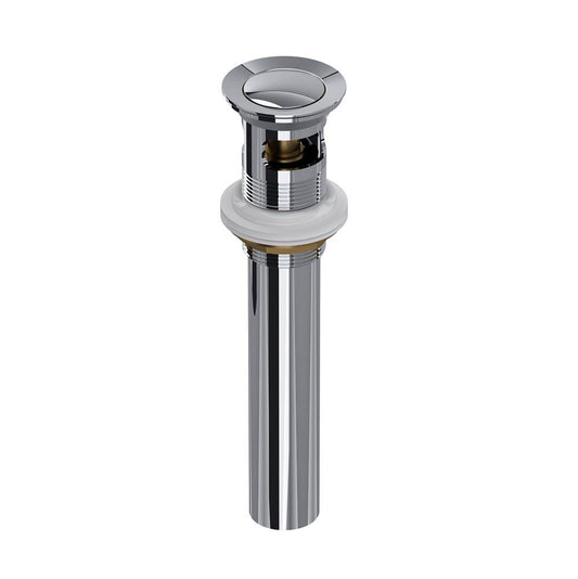 ROHL 0127DOFAPC Push Drain With Overflow In Polished Chrome
