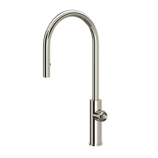 ROHL EC55D1PN Eclissi Pull-Down Kitchen Faucet With C-Spout - Less Handle In Polished Nickel
