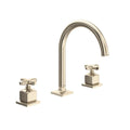 ROHL AP08D3XMSTN Apothecary Widespread Lavatory Faucet With C-Spout In Satin Nickel