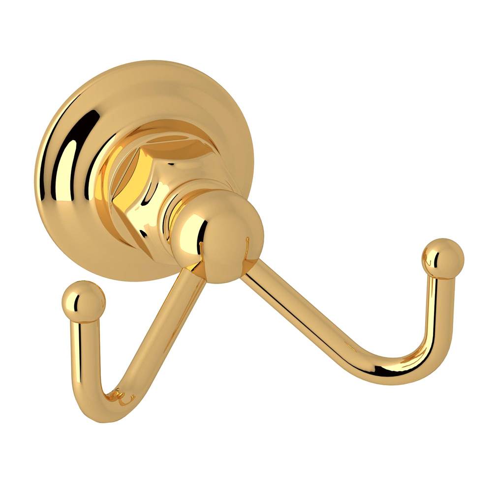 ROHL ROT7DIB Double Robe Hook In Italian Brass