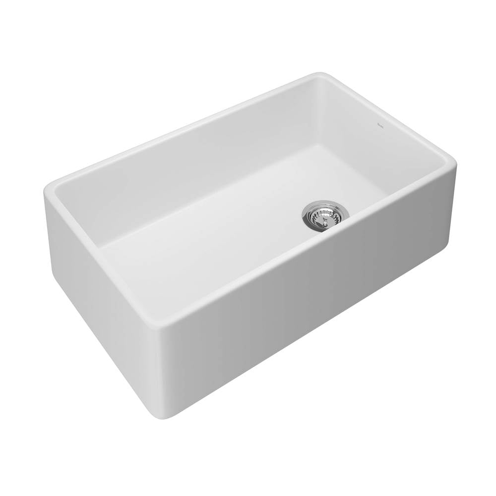ROHL AL3220AF100 Allia 32" Fireclay Single Bowl Farmhouse Apron Front Kitchen Sink In White