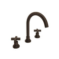 ROHL A2208XMTCB-2 Lombardia Widespread Lavatory Faucet With C-Spout In Tuscan Brass