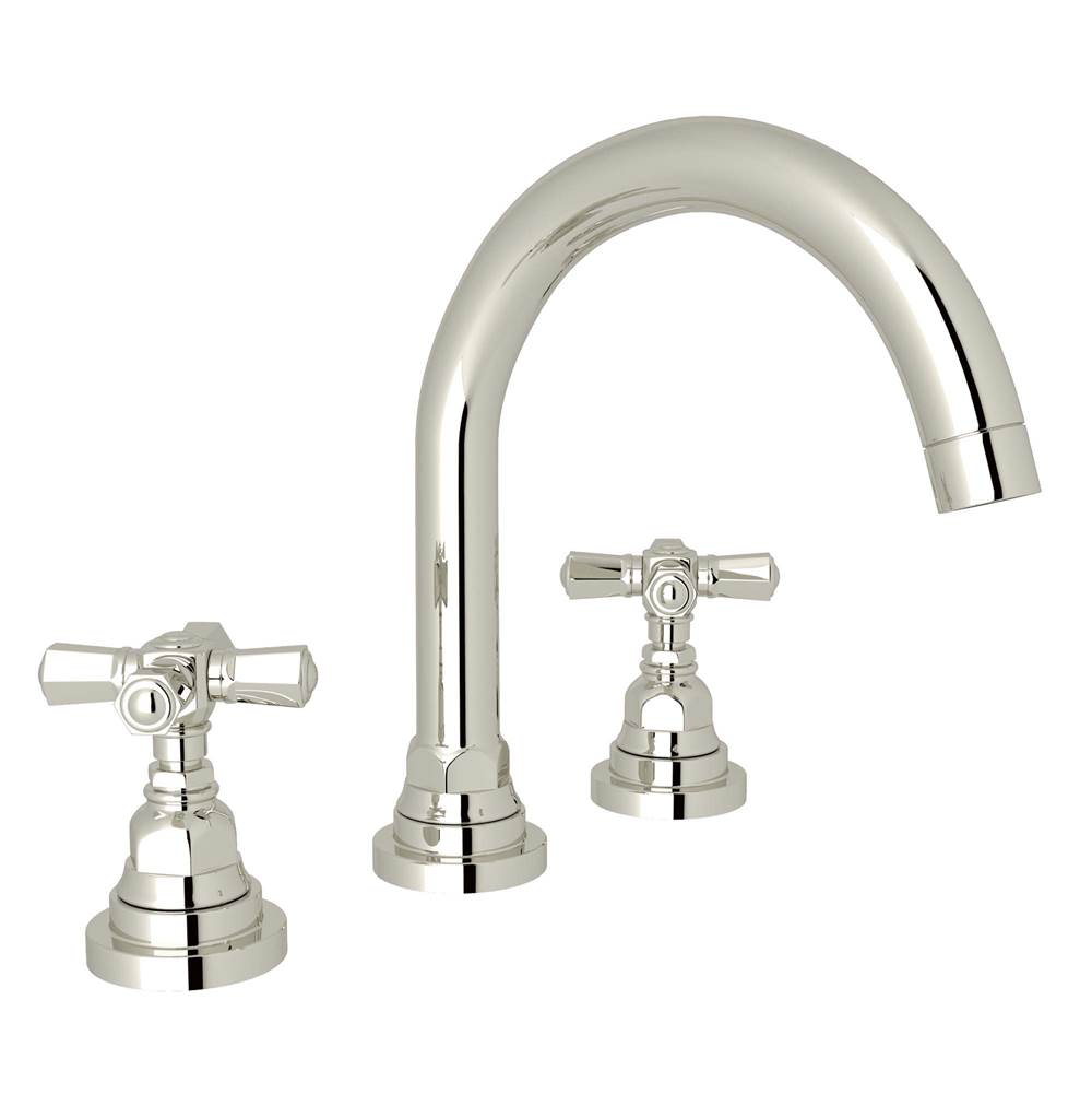 ROHL A2328XMPN-2 San Giovanni Widespread Lavatory Faucet In Polished Nickel