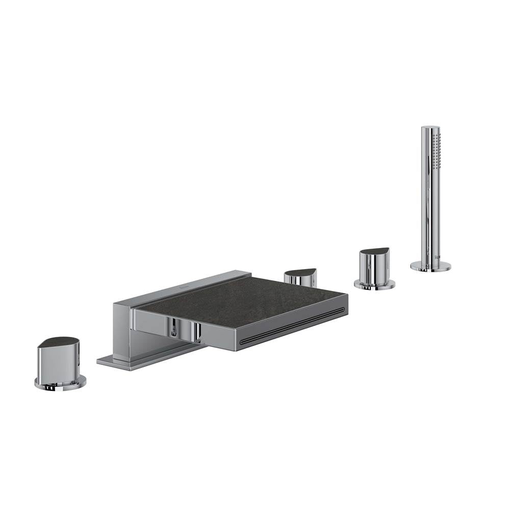 ROHL MI05D5GQAPC Miscelo 5-Hole Deck Mount Tub Filler In Polished Chrome