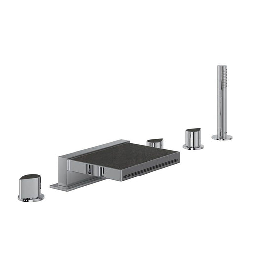 ROHL MI05D5GQAPC Miscelo 5-Hole Deck Mount Tub Filler In Polished Chrome
