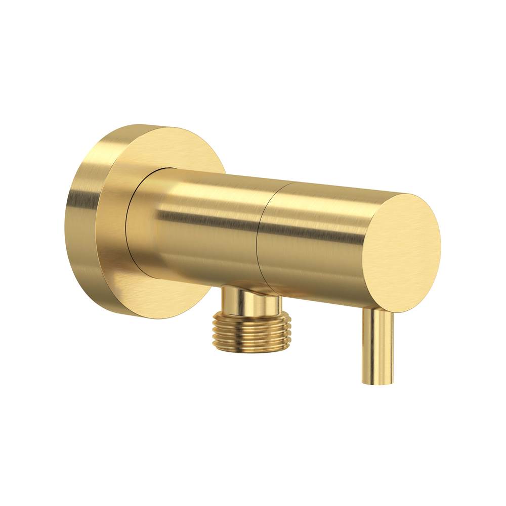 ROHL 0327WOSUB Handshower Outlet With Integrated Volume Control In Satin Unlacquered Brass