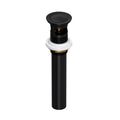 ROHL 0127DOFMB Push Drain With Overflow In Matte Black