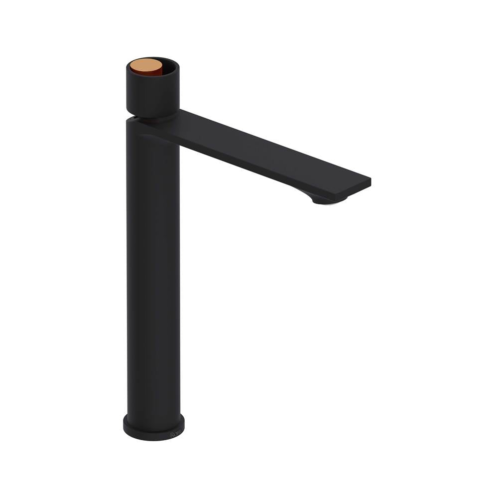 ROHL EC02D1IWMBG Eclissi Single Handle Tall Lavatory Faucet In Matte Black/Satin Gold