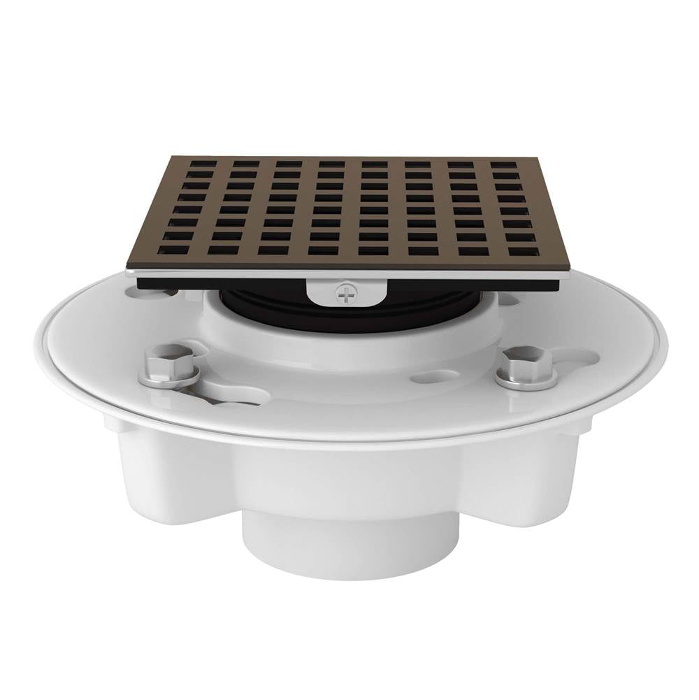 ROHL SDPVC2/3-3143TCB PVC 2" X 3" Drain Kit With 3143 Matrix Decorative Cover In Tuscan Brass
