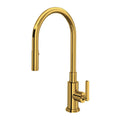 ROHL A3430LMULB-2 Lombardia Pull-Down Kitchen Faucet In Unlacquered Brass