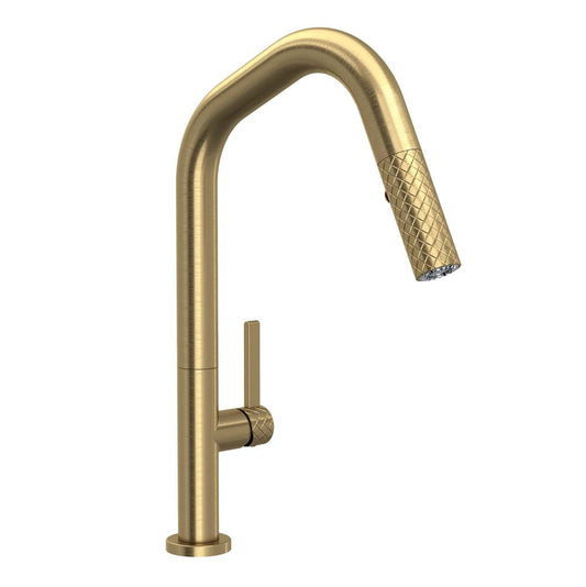 ROHL TE56D1LMAG Tenerife Pull-Down Kitchen Faucet With U-Spout In Antique Gold
