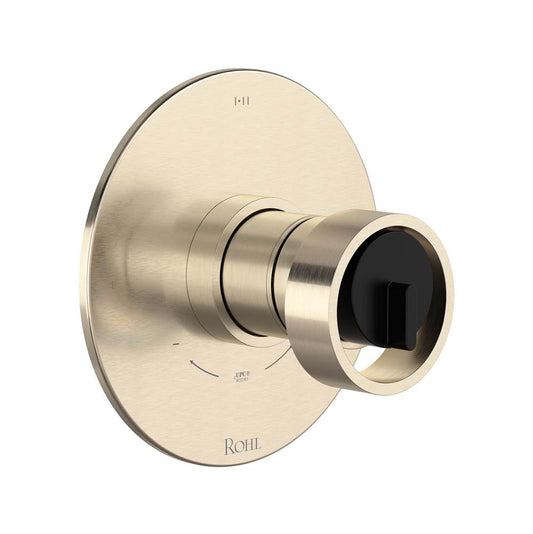 ROHL TEC23W1IWSNB Eclissi 1/2" Therm & Pressure Balance Trim with 3 Functions (Shared) In Satin Nickel/Matte Black