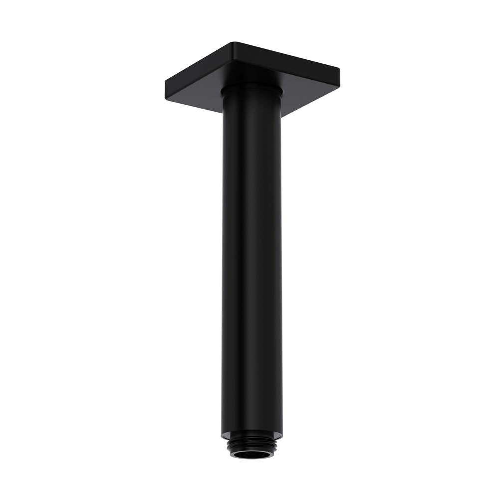 ROHL 70527SAMB 7" Reach Ceiling Mount Shower Arm With Square Escutcheon In Matte Black