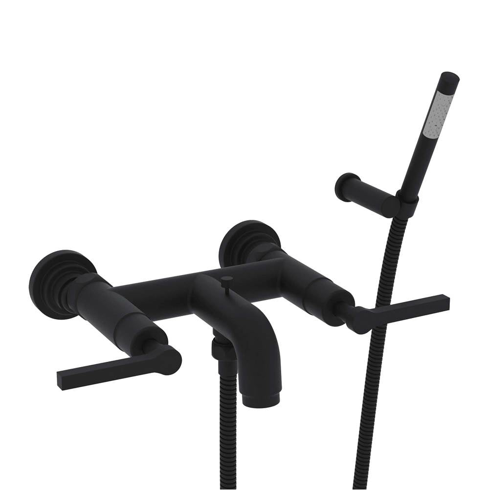 ROHL A2202LMMB Lombardia Exposed Wall Mount Tub Filler In Matte Black