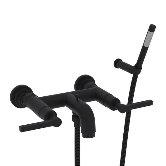 ROHL A2202LMMB Lombardia Exposed Wall Mount Tub Filler In Matte Black