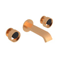 ROHL EC09W3IWSGB Eclissi Wall Mount Lavatory Faucet With U-Spout In Satin Gold/Matte Black