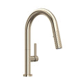 ROHL TE65D1LMSTN Tenerife Pull-Down Bar/Food Prep Kitchen Faucet With C-Spout In Satin Nickel