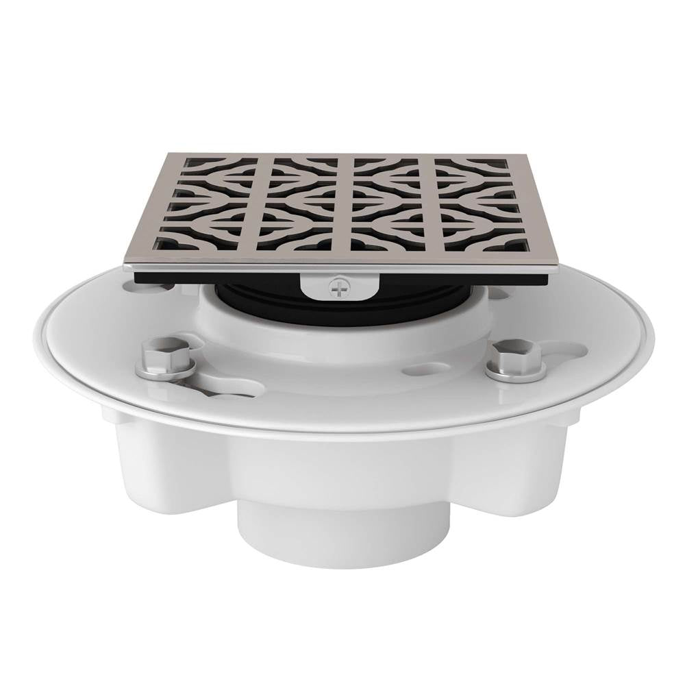 ROHL SDPVC2/3-3146STN PVC 2" X 3" Drain Kit With 3146 Petal Decorative Cover In Satin Nickel