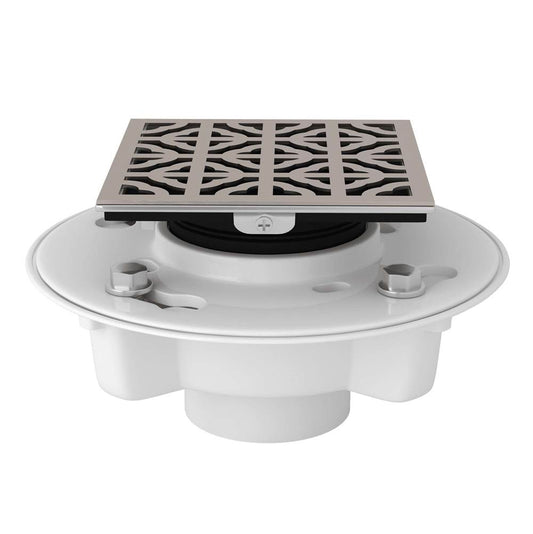 ROHL SDPVC2/3-3146STN PVC 2" X 3" Drain Kit With 3146 Petal Decorative Cover In Satin Nickel