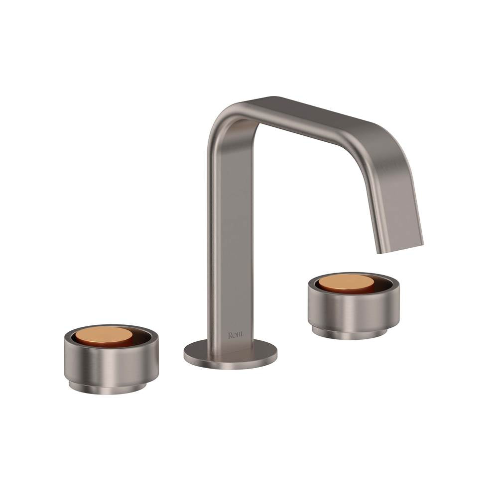 ROHL EC09D3IWSNG Eclissi Widespread Lavatory Faucet With U-Spout In Satin Nickel/Satin Gold