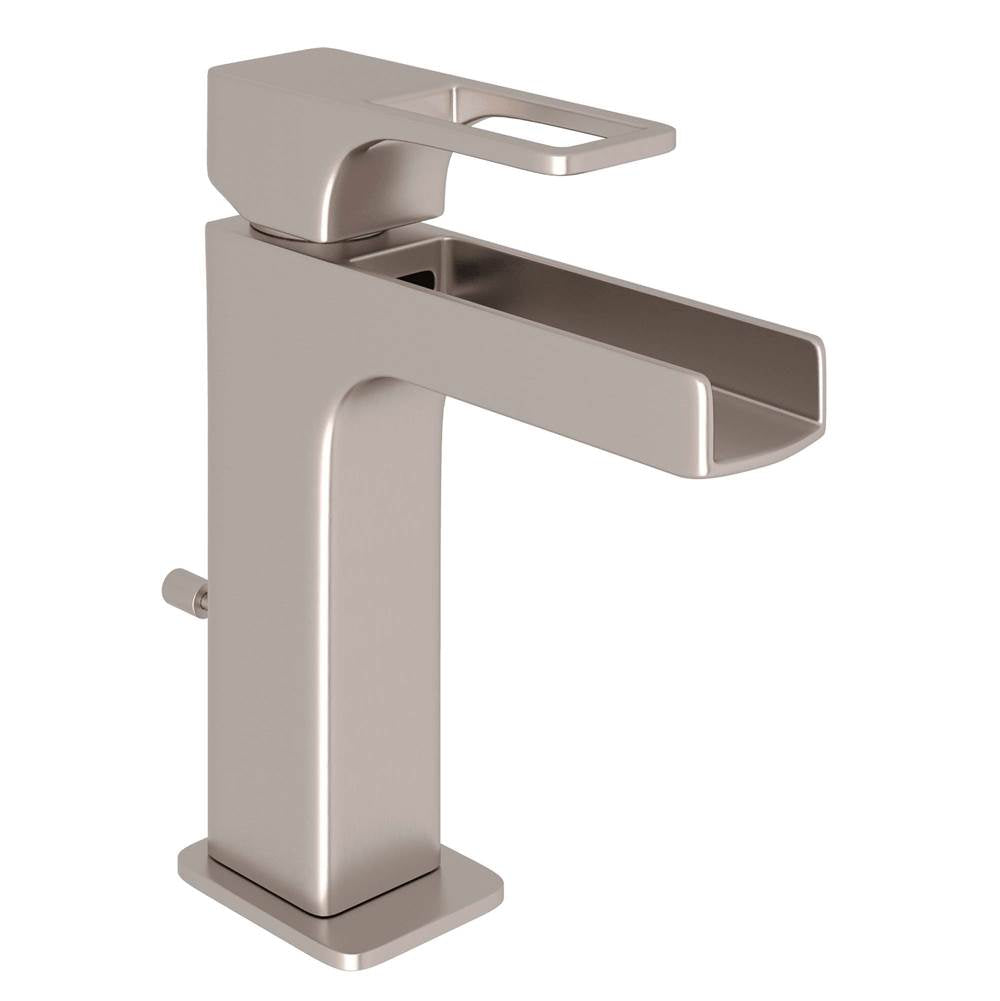 ROHL CUC49L-STN-2 Quartile Single Handle Lavatory Faucet With Trough In Satin Nickel