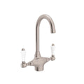 ROHL A1667LPSTN-2 San Julio Two Handle Bar/Food Prep Kitchen Faucet In Satin Nickel