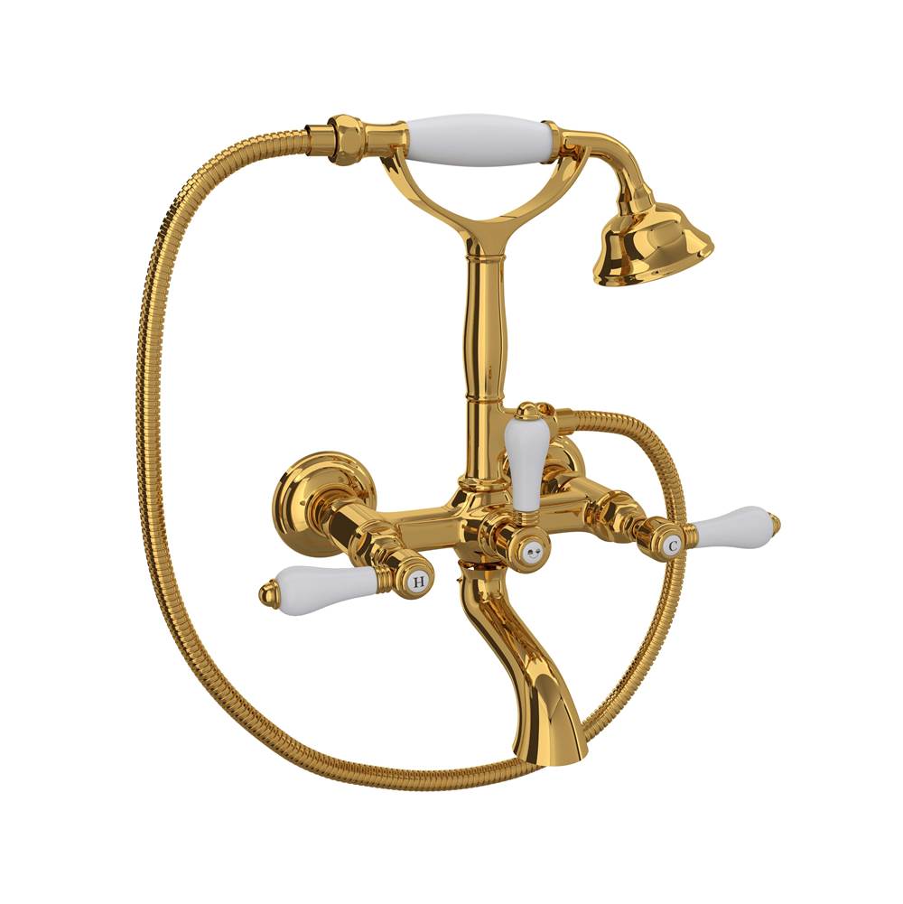 ROHL A1401LPULB Exposed Wall Mount Tub Filler In Unlacquered Brass