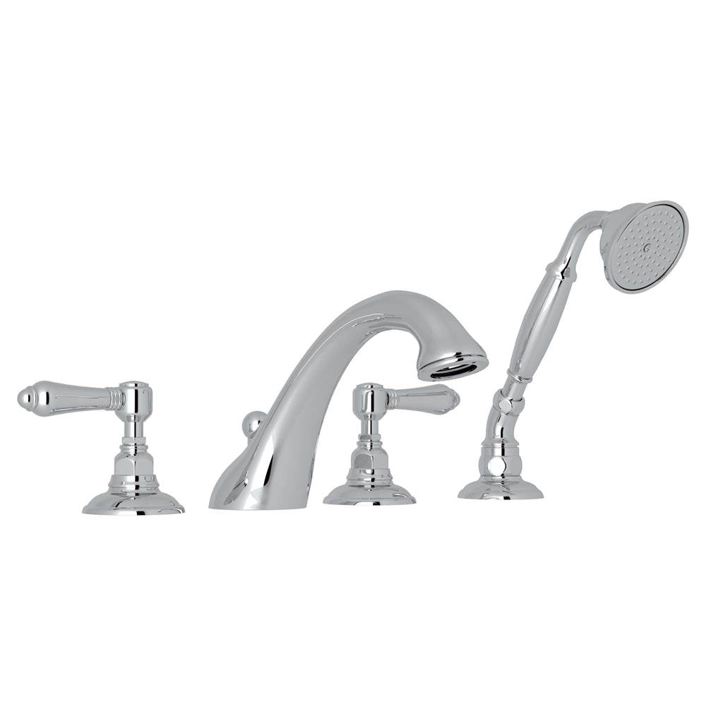 ROHL A1464LMAPC Viaggio 4-Hole Deck Mount Tub Filler In Polished Chrome