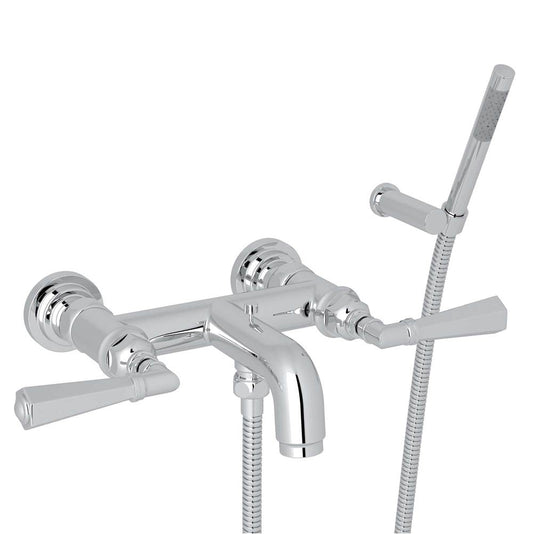 ROHL A2302LMAPC San Giovanni Exposed Wall Mount Tub Filler In Polished Chrome