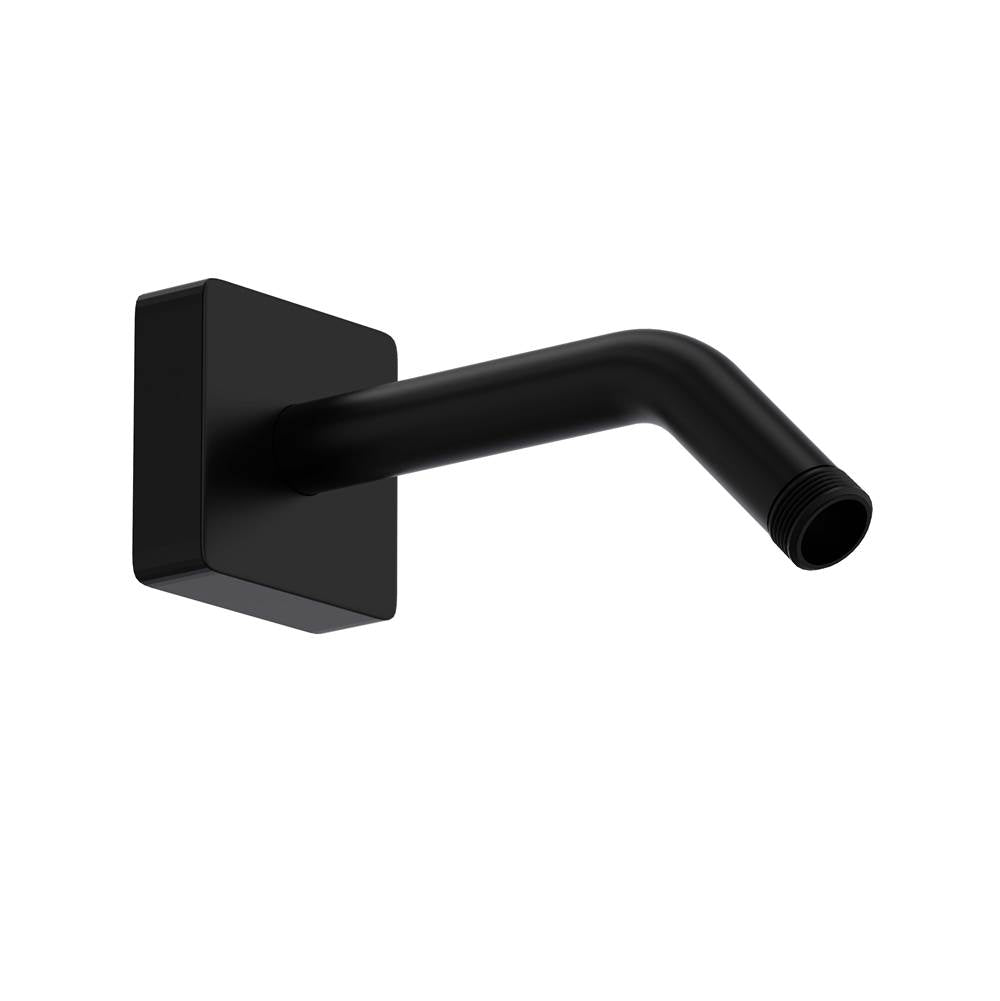 ROHL 1442/6MB 7" Reach Wall Mount Shower Arm With Square Escutcheon In Matte Black