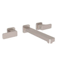 ROHL CU351L-STN/TO-2 Quartile Wall Mount Lavatory Faucet In Satin Nickel
