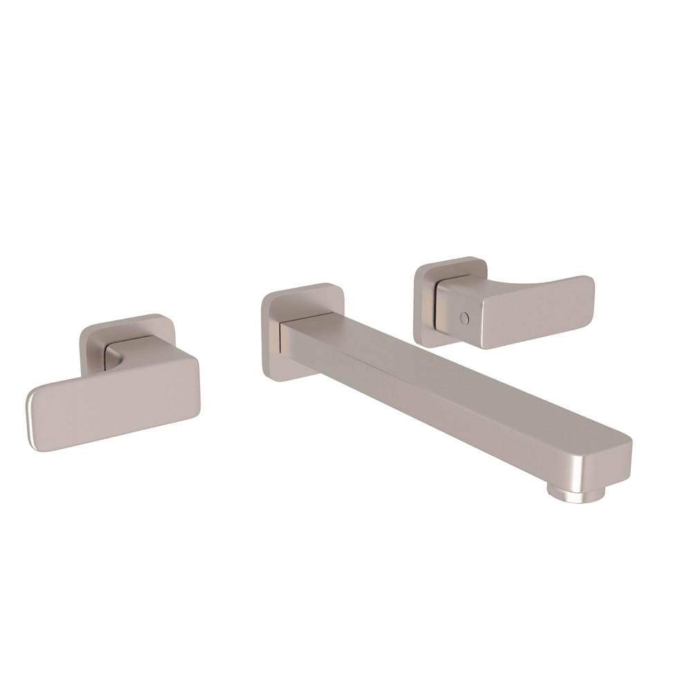 ROHL CU351L-STN/TO-2 Quartile Wall Mount Lavatory Faucet In Satin Nickel