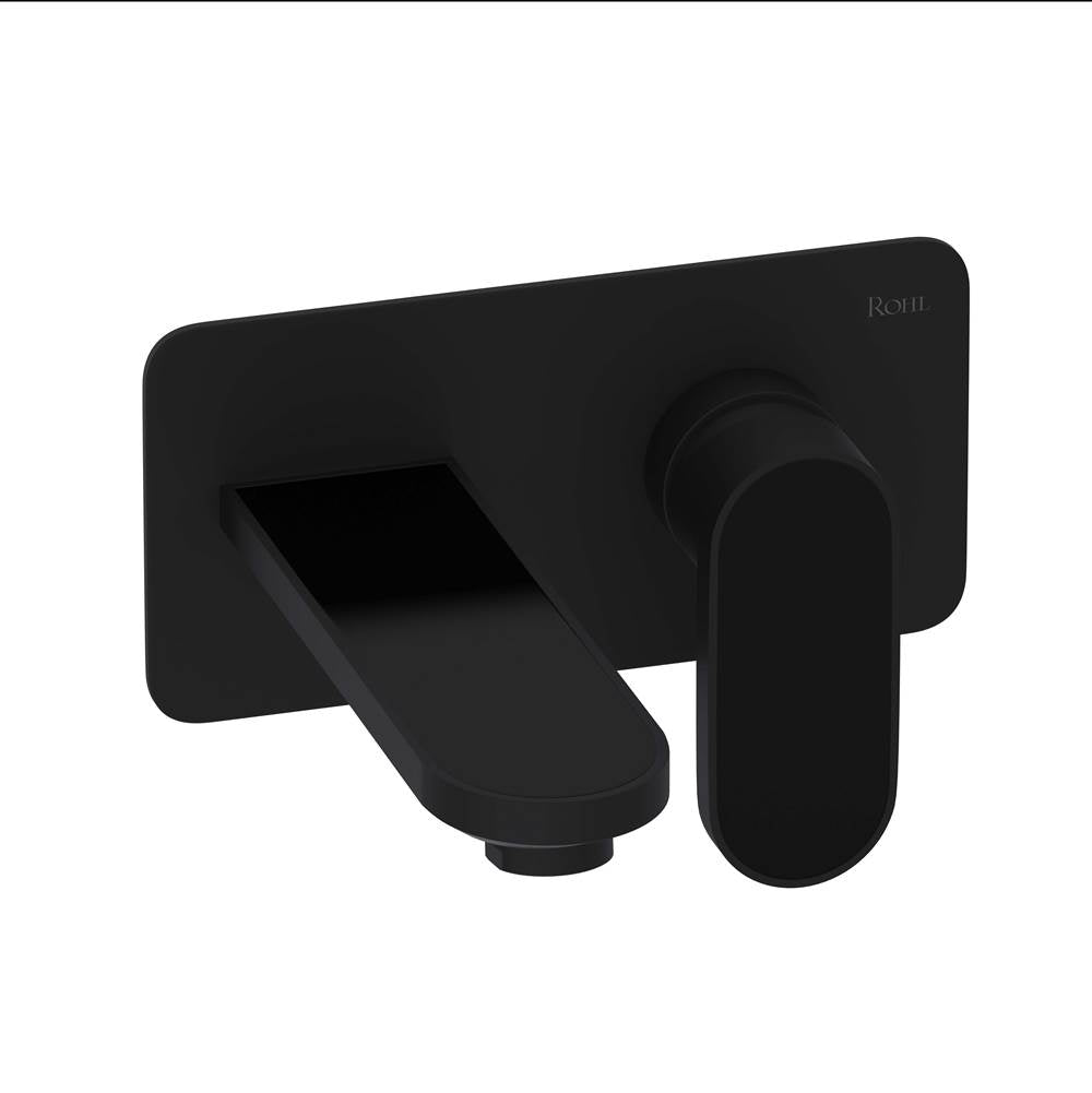 ROHL MI01W2NRMB Miscelo Wall Mount Single Handle Lavatory Faucet In Matte Black
