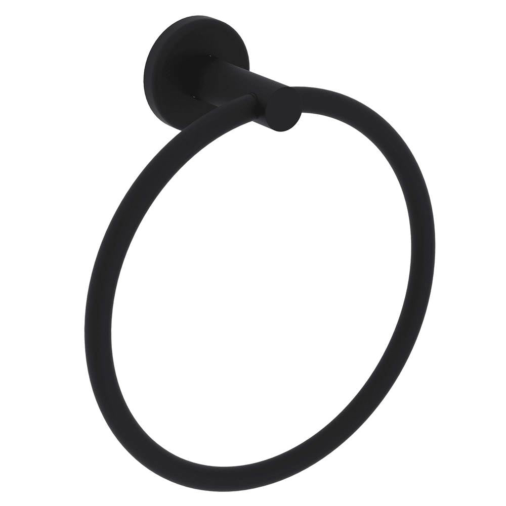 ROHL LO4MB Lombardia Towel Ring In Matte Black