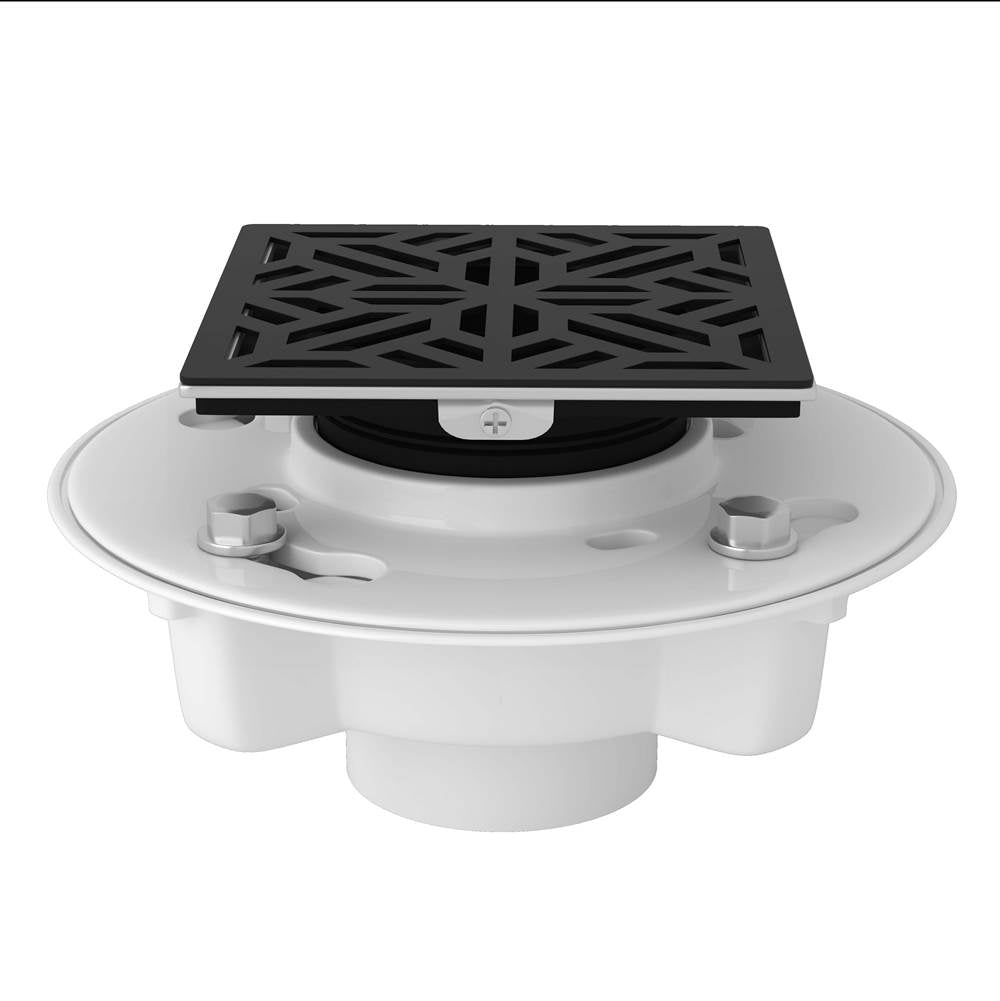 ROHL SDPVC2/3-3144MB PVC 2" X 3" Drain Kit With 3144 Mosaic Decorative Cover In Matte Black