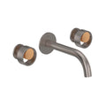 ROHL EC08W3IWSNG Eclissi Wall Mount Lavatory Faucet With C-Spout In Satin Nickel/Satin Gold